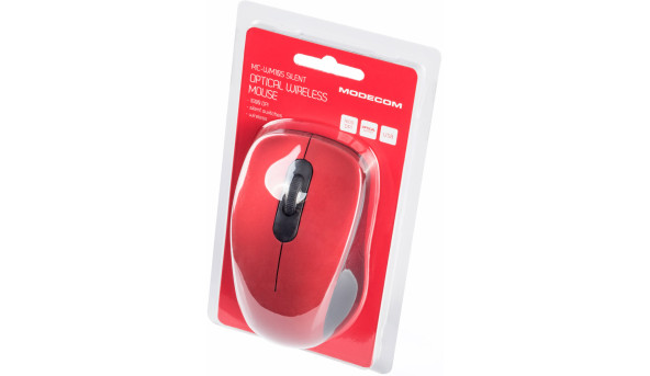 Мишка Modecom  MC-WM10S, бездротова, 3кн., 1600dpi, Silent, червона - 568150