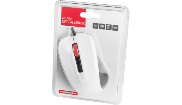 Мишка Modecom MC-M9.1, 4кн., 1600dpi, чорно-біла - 568154