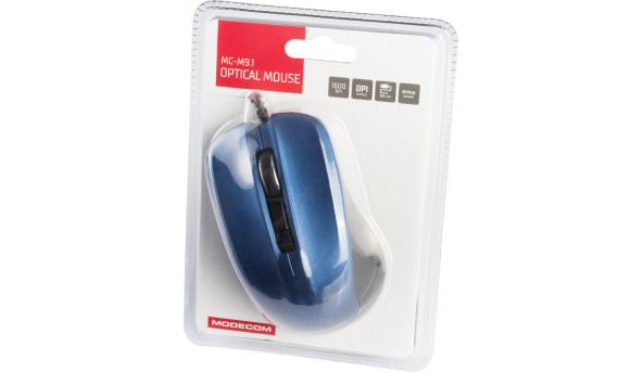 Мишка Modecom MC-M9.1, 4кн., 1600dpi, чорно-синя - 568220