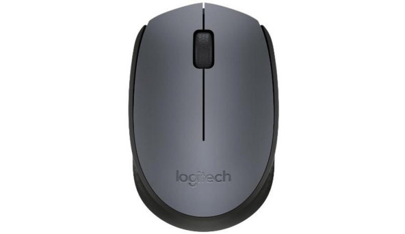 Мишка Logitech M170 бездротова, сіра з чорним