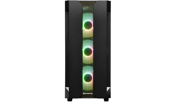 Корпус Chieftec HUNTER GS-01B-OP 4x120mm A-RGB, ATX, без БЖ, Black - 569329