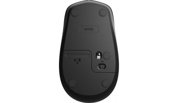 Мишка Logitech M190 бездротова, Full size, Charcoal - 569445