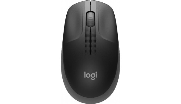 Мишка Logitech M190 бездротова, Full size, Charcoal