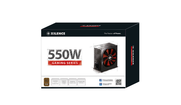 БЖ 550W Xilence XP550R10 Gaming series, 120mm, 80+ BRONZE, Retail Box