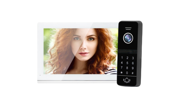 Комплект Wi-Fi відеодомофонa 7" ABLE 730 FHD-White з підтримкою Tuya Smart + ABLE Uno IС Key FHD