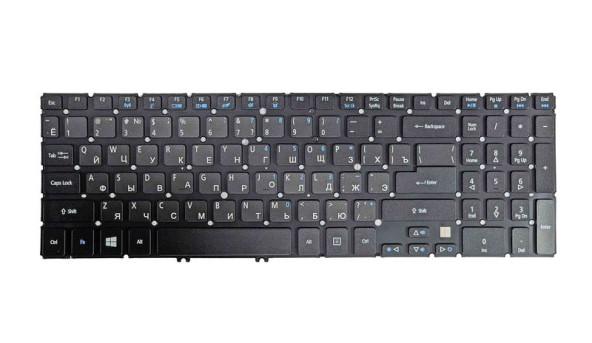Клавиатура для ноутбука Acer Aspire V5, V5-531, V5-531G, V5-551, V5-551G, V5-571, V5-571G, V5-571P с подсветкой (Light), Black, (No Frame) RU