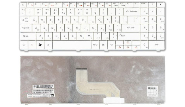 Клавіатура для ноутбука Gateway (NV52) White, RU