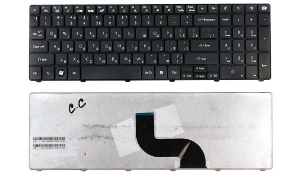 Клавіатура для ноутбука Acer Packard Bell (TM81, TM82, TM86, TM87, TM89, TM94) Black, (No Frame)