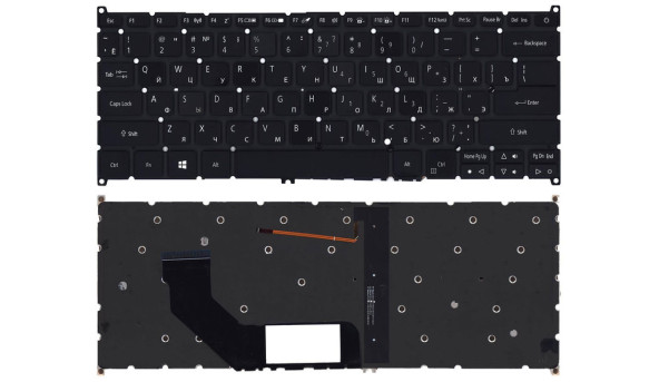 Клавіатура для ноутбука Acer Swift 3 SF314 з підсвічуванням (Light), Black, RU
