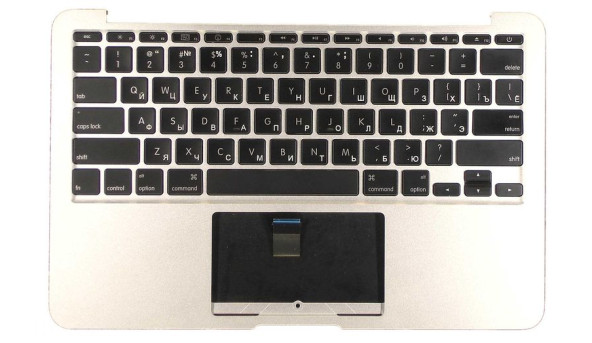 Клавіатура для ноутбука Apple MacBook Air (A1370) 2010+ Black, (Silver TopCase), RU (горизонтальний ентер)