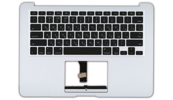 Клавіатура для ноутбука Apple MacBook Air 2012+ A1466 Black, Silver TopCase, RU горизонтальний ентер