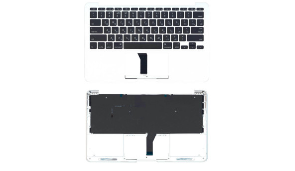 Клавіатура для ноутбука Apple MacBook Air 2013+ A1465 Black, Silver TopCase, RU горизонтальний ентер
