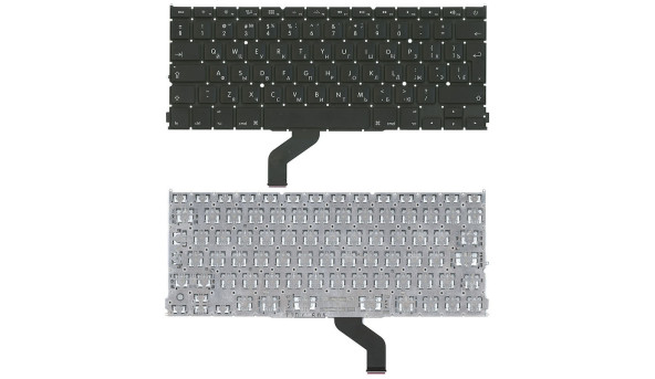 Клавіатура для ноутбука Apple MacBook Pro (A1425) з підсвічуванням (Light) Black, (No Frame), RU (вертикальний ентер)