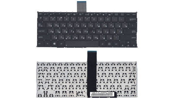 Клавіатура для ноутбука Asus F200CA, X200LA, X200MA Black, (No Frame), RU (горизонтальний ентер)