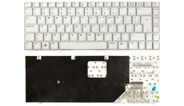 Клавіатура для ноутбука Asus (W3, W3J, A8, F8, N80) Silver, RU (вертикальний ентер)
