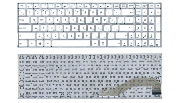 Клавіатура для ноутбука Asus (X540) White, (No Frame), RU