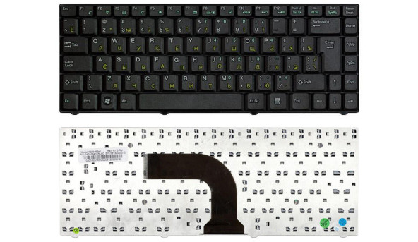 Клавіатура для ноутбука Asus EEE PC C90, C90P, C90S, Z98, Z37 Black, RU, вертикальний Enter