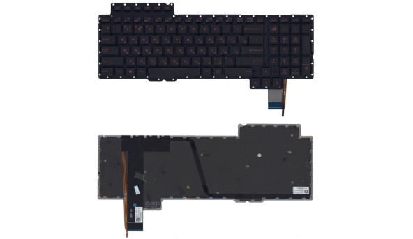 Клавіатура для ноутбука Asus ROG (G752) з підсвіткою (Light), Black, (No Frame) RU