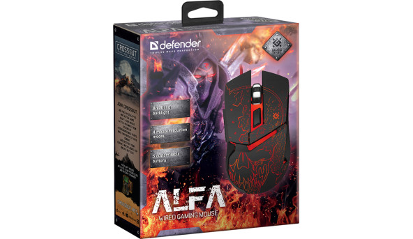 Мишка Defender Alfa GM-703L 7 кн., 3200 dpi - 570003