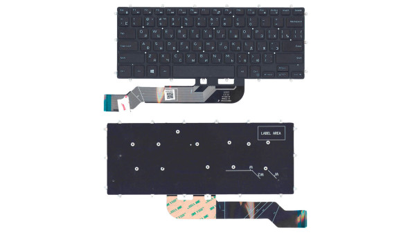 Клавіатура для ноутбука Dell Inspiron (13-5368) Black, (No Frame), RU