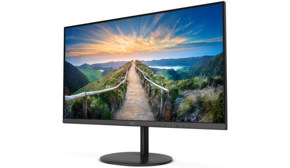 TFT 23.8" AOC Q24V4EA, QHD, IPS, DP, HDMI, колонки, чорний - 570050