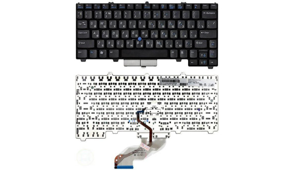 Клавіатура для ноутбука Dell Latitude (D410) із вказівником (Point Stick), Black, RU