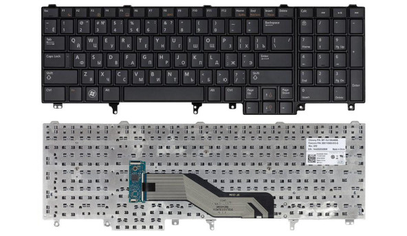 Клавіатура для ноутбука Dell Latitude (E6520, E6530, E6540) Black, RU