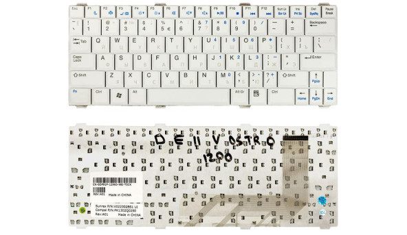 Клавіатура для ноутбука Dell Vostro (1220) White, RU