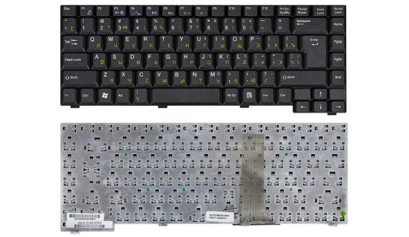 Клавіатура для ноутбука Fujitsu Amilo (D1840, D1845, A1630) Black, RU (вертикальний ентер)