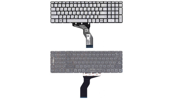 Клавіатура для ноутбука HP (15-BW 250 G6) Silver з підсвіткою (Light), (No Frame) RU
