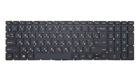 Клавіатура для ноутбука HP (15-dw0000) з підсвіткою (Light), Black, (No Frame) RU