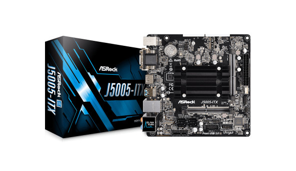 ASRock J5005-ITX/REF (Quad-Core Pentium 2.8GHz, 2xDDR4 SoDIMM, VGA/HDMI/DVI, 1*PCIe, miniITX) - 570167