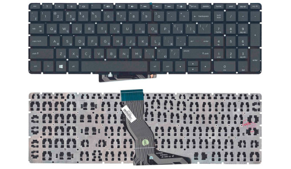 Клавіатура для ноутбука HP Pavilion (15-ab, 15-ab000, 15-ab100, 15-ab200, 15z-ab100, 15z-ab100, 15-ak, 15-bc, 17-ab, 17-g, HP Omen 15-ax032TX, 15-AX033TX, 15-ax030TX, 15-ax008ur) Black, (No Frame), RU