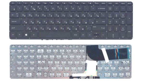 Клавіатура для ноутбука HP Pavilion (15-P), Black, (No Frame), RU