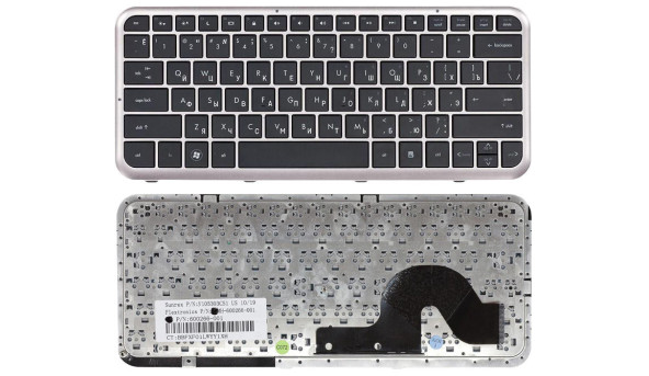 Клавіатура для ноутбука HP Pavilion (DM3-1000) Black, (Silver Frame) RU