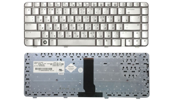 Клавіатура для ноутбука HP Pavilion (DV3000, DV3500) Silver, RU