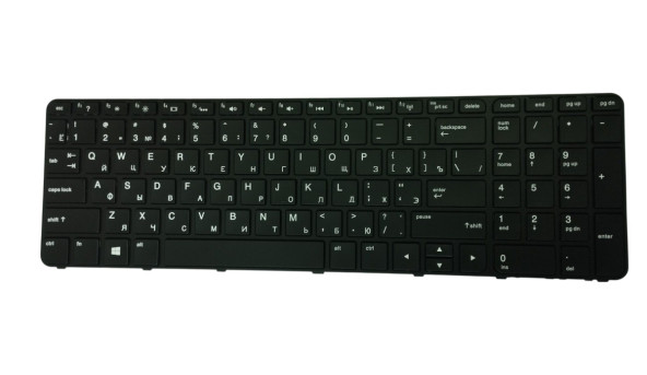 Клавіатура для ноутбука HP ProBook (450 G3, 455 G3, 470 G3, 450 G4, 455 G4, 470 G4) з підсвіткою (Light), Black, (Black Frame), RU