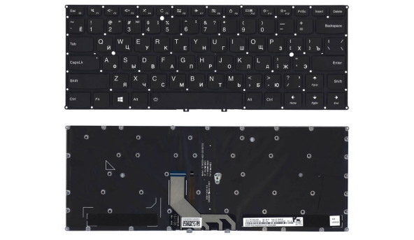 Клавіатура для ноутбука Lenovo (920-13IKB) Black з підсвіткою (Light), (No Frame) RU