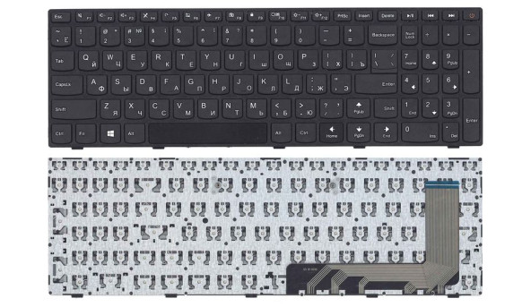 Клавіатура для ноутбука Lenovo IdeaPad (110-15ISK, 110-17ACL) Black (With Frame), RU