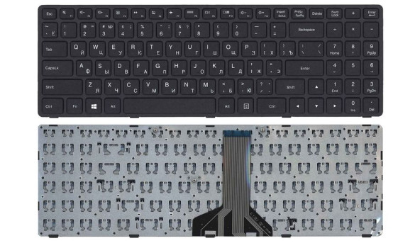Клавіатура для ноутбука Lenovo IdeaPad (300-15, 100-15IBD) Black, (No Frame), RU