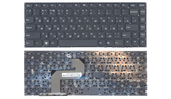 Клавіатура для ноутбука Lenovo IdeaPad (U400) Black, (No Frame), RU