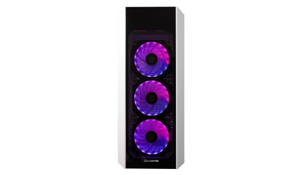 Корпус Chieftec SCORPION III GL-03W-OP 4x120mm A-RGB, ATX, без БЖ, White - 570339