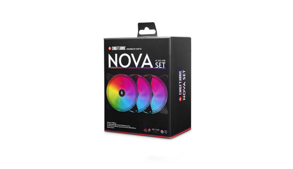 Вентилятор для корпуса 120mm*3 Chieftec Nova NF-3012-RGB fan set - 570342