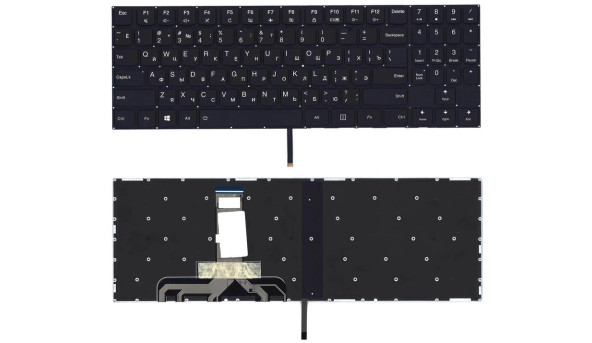 Клавіатура для ноутбука Lenovo Legion (Y520, Y520-15IKB) Black з підсвіткою (White Light), (No Frame), RU