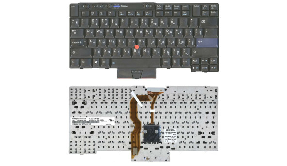 Клавиатура для ноутбука Lenovo ThinkPad (T400S, T410, T410I, X220, T400, T520, T420) с указателем (Point Stick) Black RU