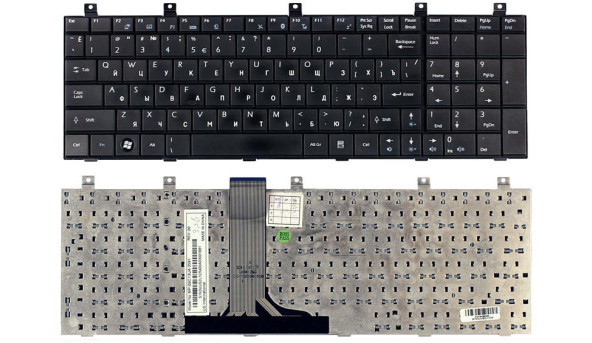Клавіатура для ноутбука MSI (VR705, GE600, GE603, GT627, GT628, GT640, GT725, GT727, GT729) Black, RU