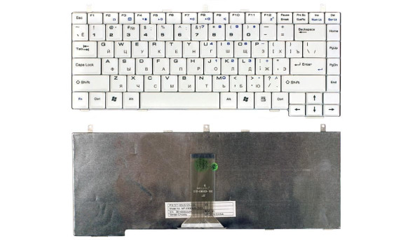 Клавіатура для ноутбука MSI (S420, S425, S430, S450) White, RU