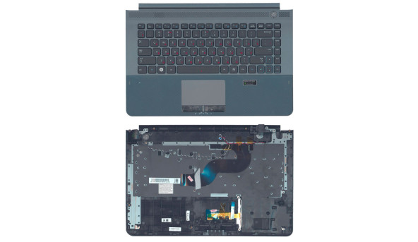 Клавіатура для ноутбука Samsung (RC420) Black, (Gray TopCase), RU