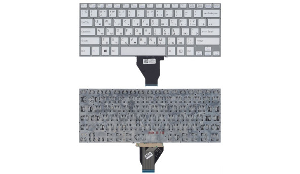 Клавіатура для ноутбука Sony Vaio (FIT 14E) Silver, (No Frame) RU