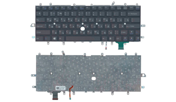 Клавіатура для ноутбука Sony Vaio (SVD11) з підсвічуванням (Light), Black, (No Frame), RU